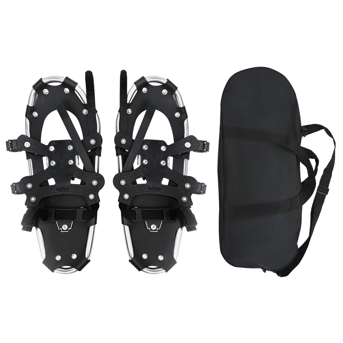vidaXL 3 in 1 Snowshoes Silver and Black 53.5 x 21 cm 2