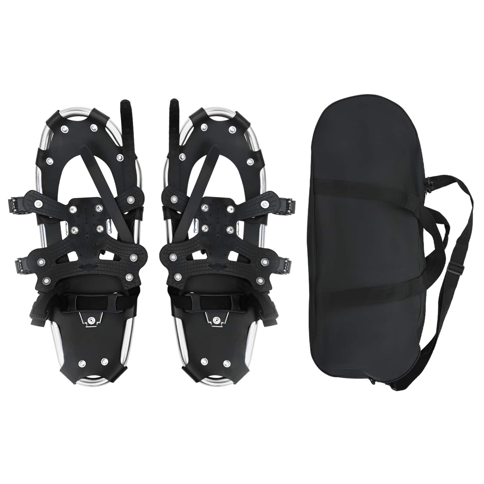 vidaXL 3 in 1 Snowshoes Silver and Black 53.5 x 21 cm 2