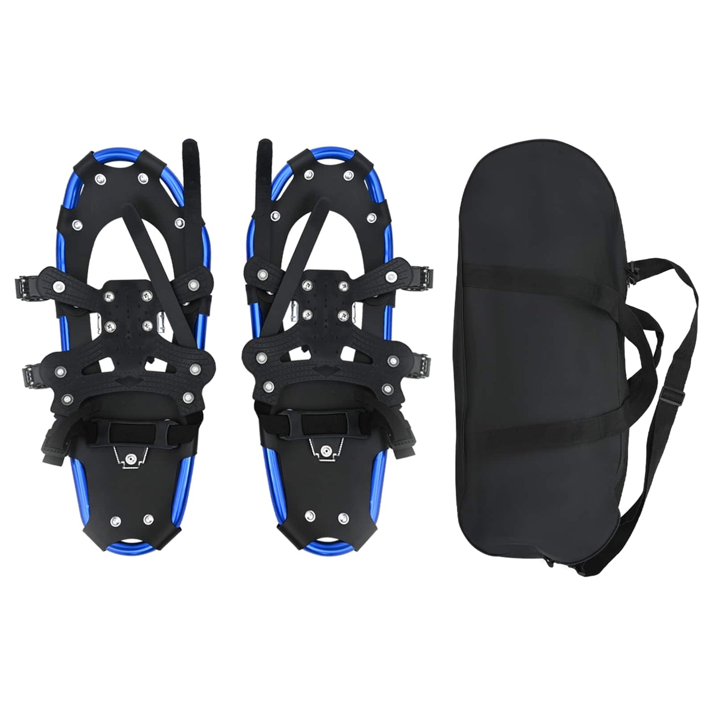 vidaXL 3 in 1 Snowshoes Blue and Black 53.5 x 21 cm Aluminum and HDPE 2