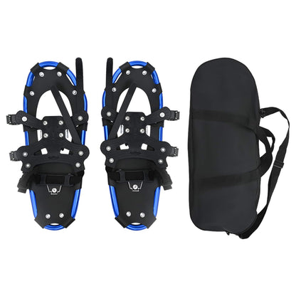 vidaXL 3 in 1 Snowshoes Blue and Black 53.5 x 21 cm Aluminum and HDPE 2