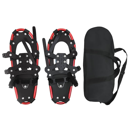 vidaXL 3 in 1 Snowshoes Red and Black 53.5 x 21 cm Aluminum and HDPE 2