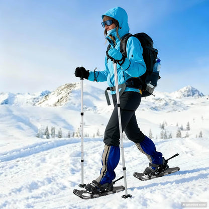 vidaXL 3 in 1 Snowshoes Silver and Black 53 x 21 cm Aluminum and HDPE 1