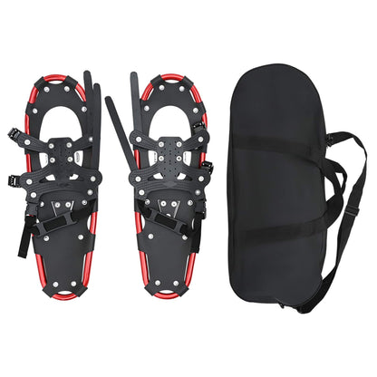 vidaXL 3 in 1 Snowshoes Red and Black 63 x 21 cm Aluminum and HDPE 2