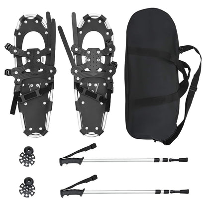 vidaXL 3 in 1 Snowshoes Silver and Black 63.5 x 21 cm 2