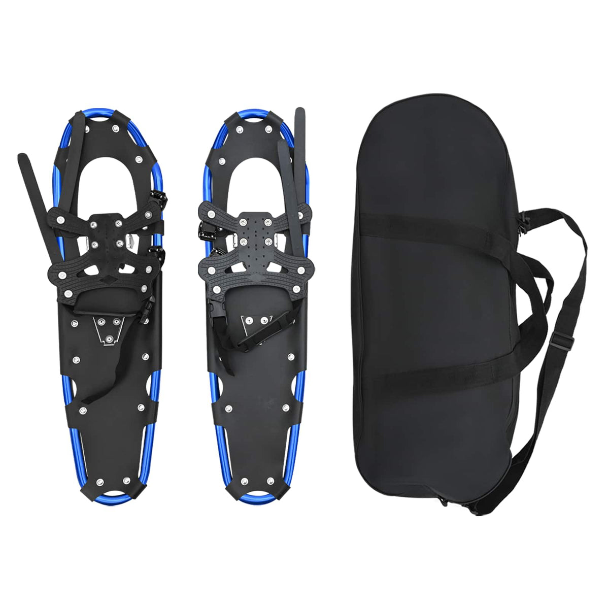 vidaXL 3 in 1 Snowshoes Blue and Black 78.5 x 22 cm Aluminum and HDPE 2