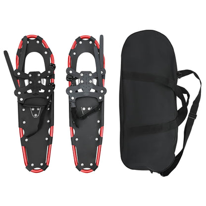 vidaXL 3 in 1 Snowshoes Red and Black 78.5 x 22 cm Aluminum and HDPE 2