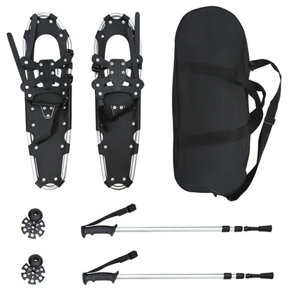 vidaXL 3 in 1 Snowshoes Silver and Black 78.5 x 22 cm 2