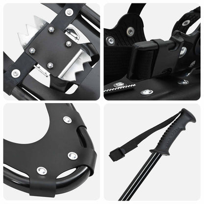 vidaXL 3 in 1 Snowshoes Black 78.5 x 22 cm Aluminum and HDPE 5