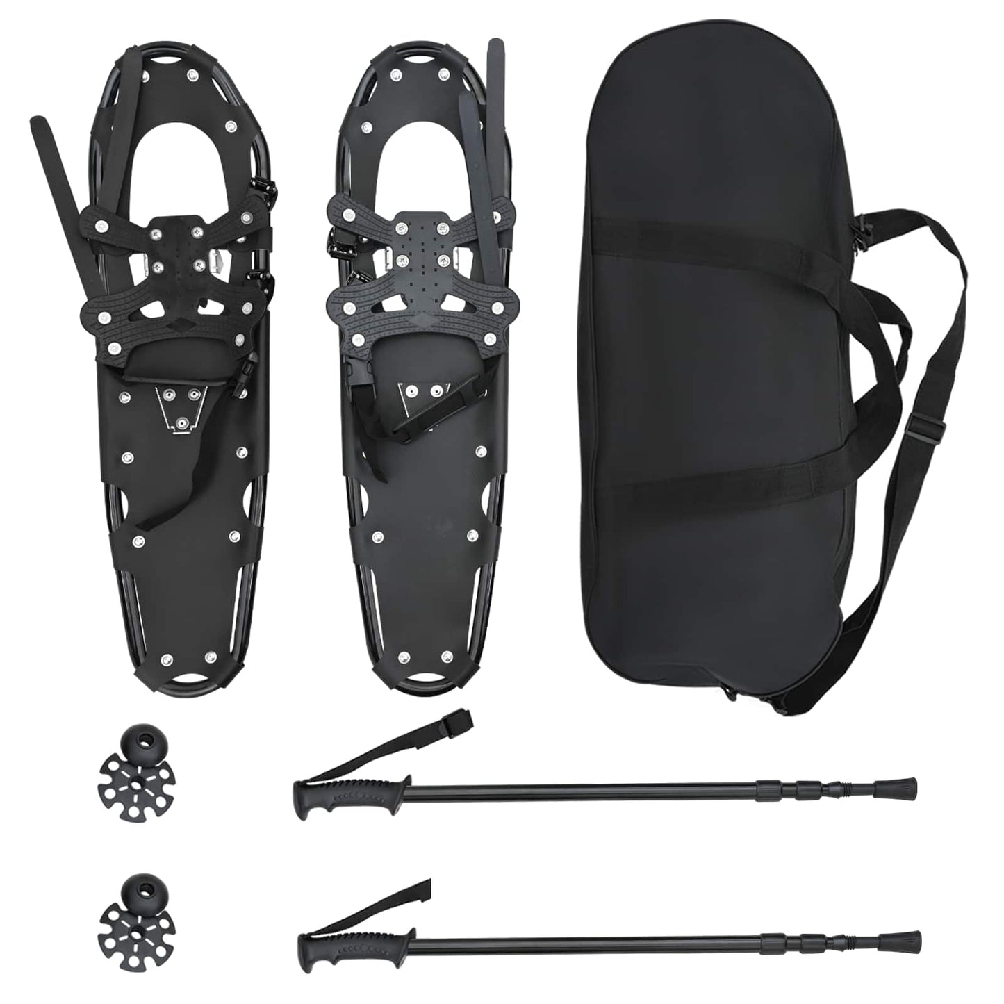 vidaXL 3 in 1 Snowshoes Black 78.5 x 22 cm Aluminum and HDPE 2