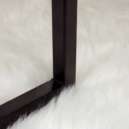 vidaXL Faux Sheepskin Rug TAFALLA White 140 x 200 cm Polyester 5