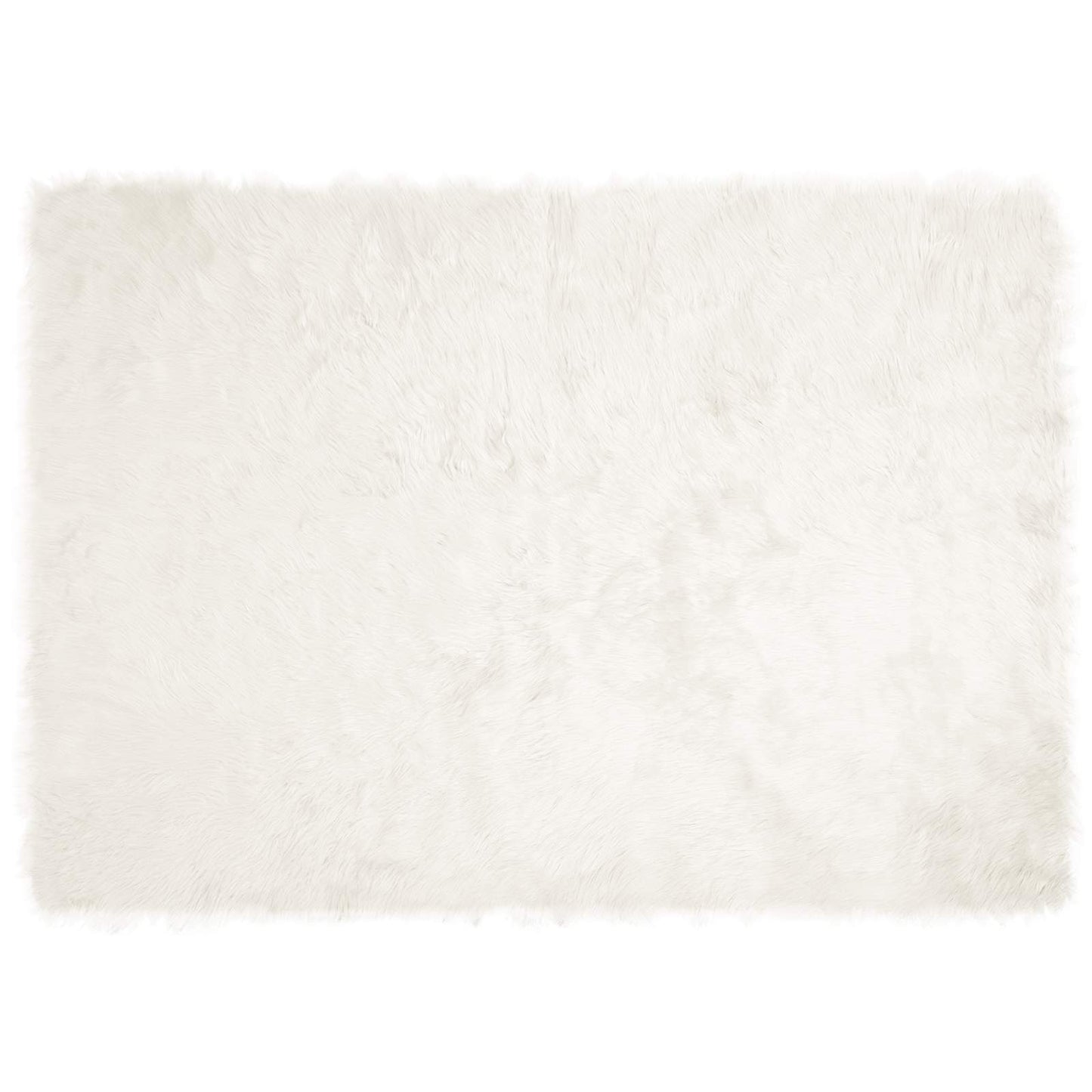 vidaXL Faux Sheepskin Rug TAFALLA White 140 x 200 cm Polyester 2