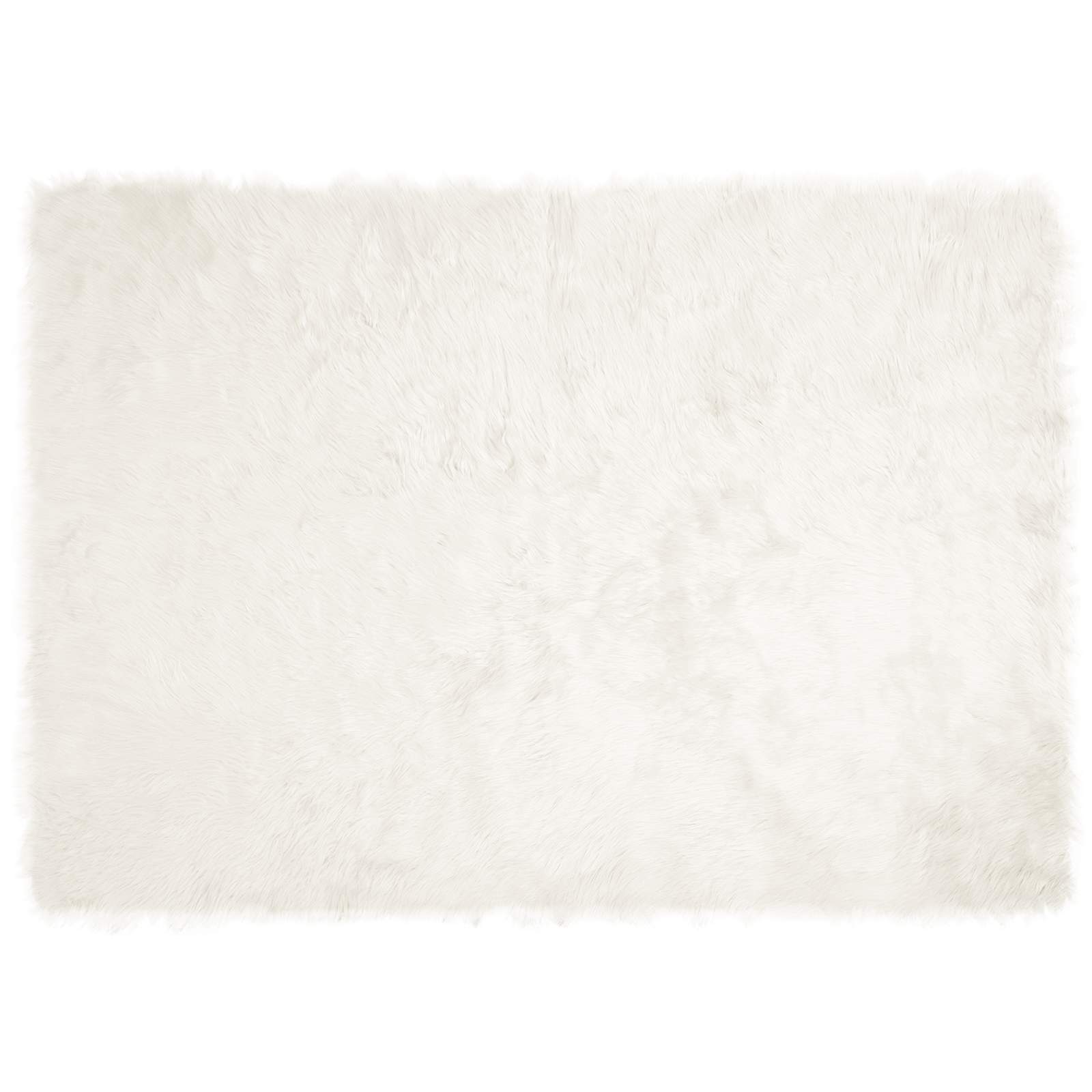 vidaXL Faux Sheepskin Rug TAFALLA White 140 x 200 cm Polyester 2