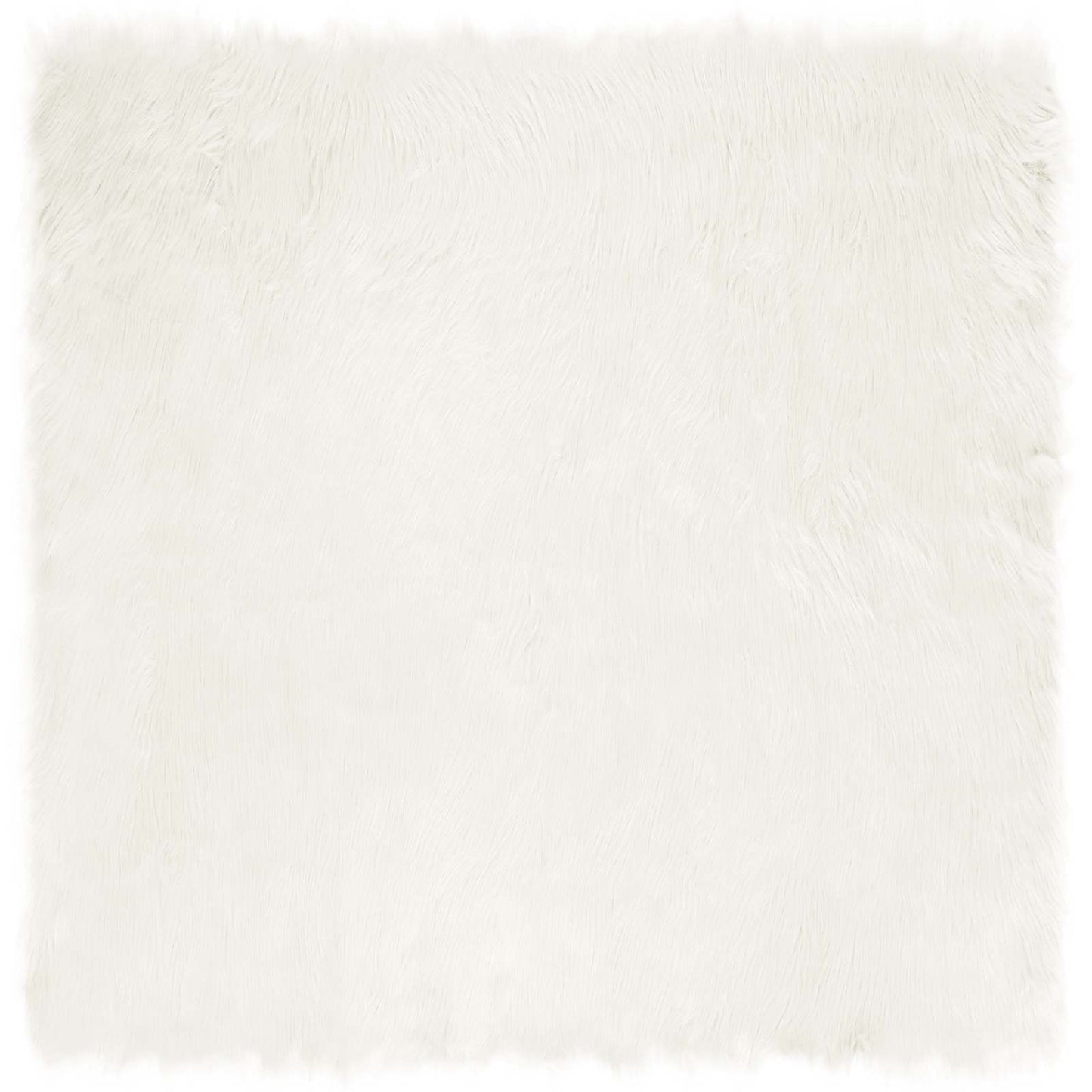 vidaXL Faux Sheepskin Rug TAFALLA White 160 x 160 cm Polyester 2