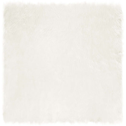 vidaXL Faux Sheepskin Rug TAFALLA White 160 x 160 cm Polyester 2