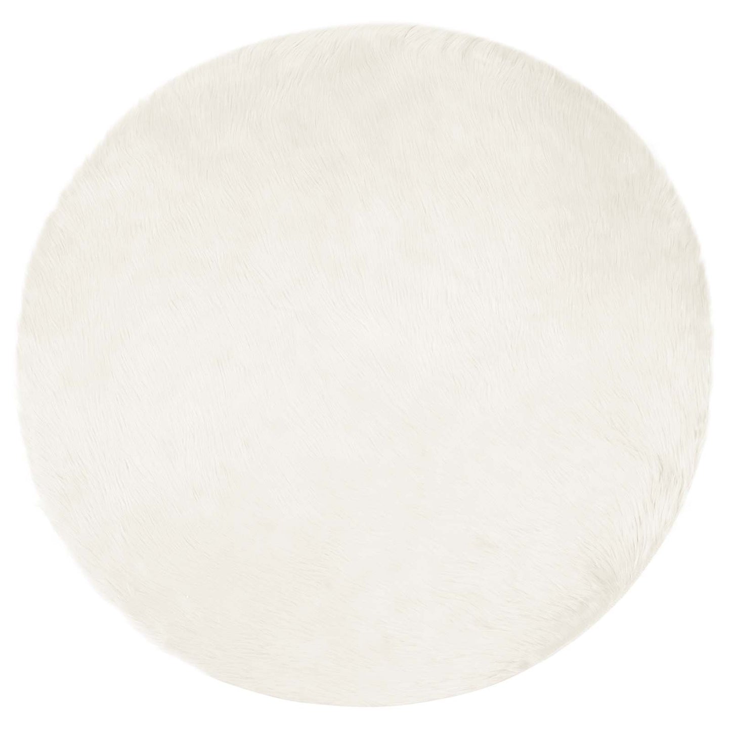vidaXL Faux Sheepskin Rug TAFALLA White Ø 160 cm Polyester 2