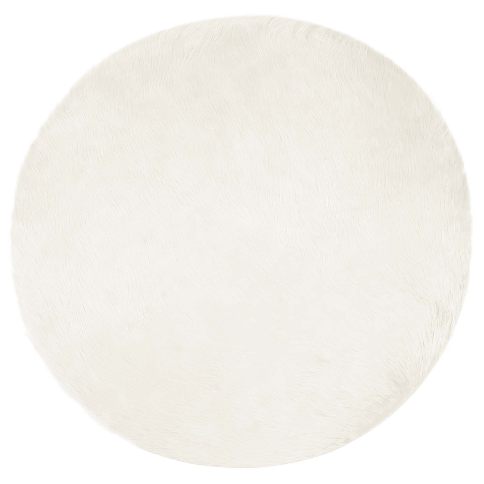 vidaXL Faux Sheepskin Rug TAFALLA White Ø 160 cm Polyester 2