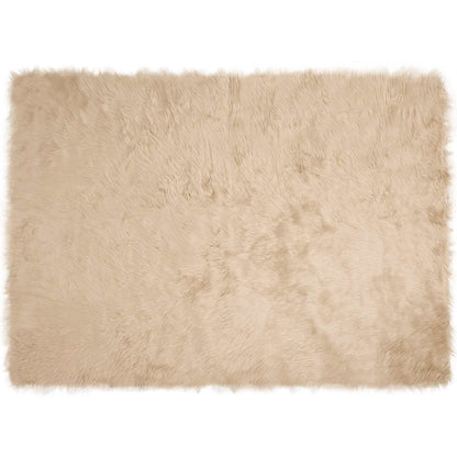 Faux Sheepskin Rug TAFALLA Polyester Beige 50 x 80–Ø 120 cm 160 x 230 cm