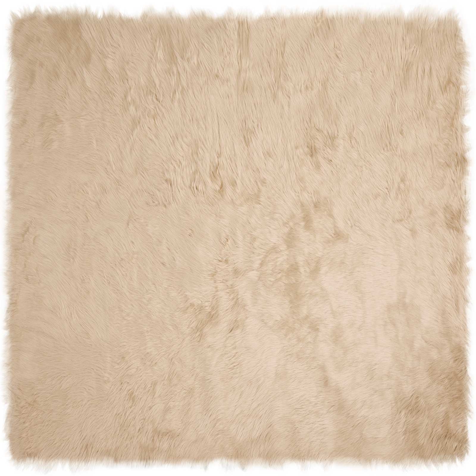 vidaXL Faux Sheepskin Rug TAFALLA Beige 200 x 200 cm Polyester 2