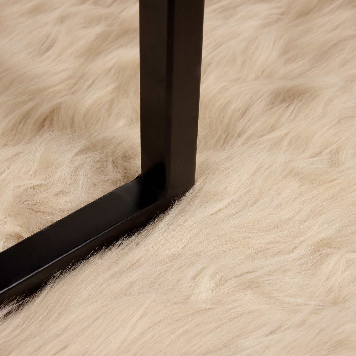 vidaXL Faux Sheepskin Rug TAFALLA Beige Ø 200 cm Polyester 5