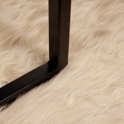 vidaXL Faux Sheepskin Rug TAFALLA Beige Ø 200 cm Polyester 5