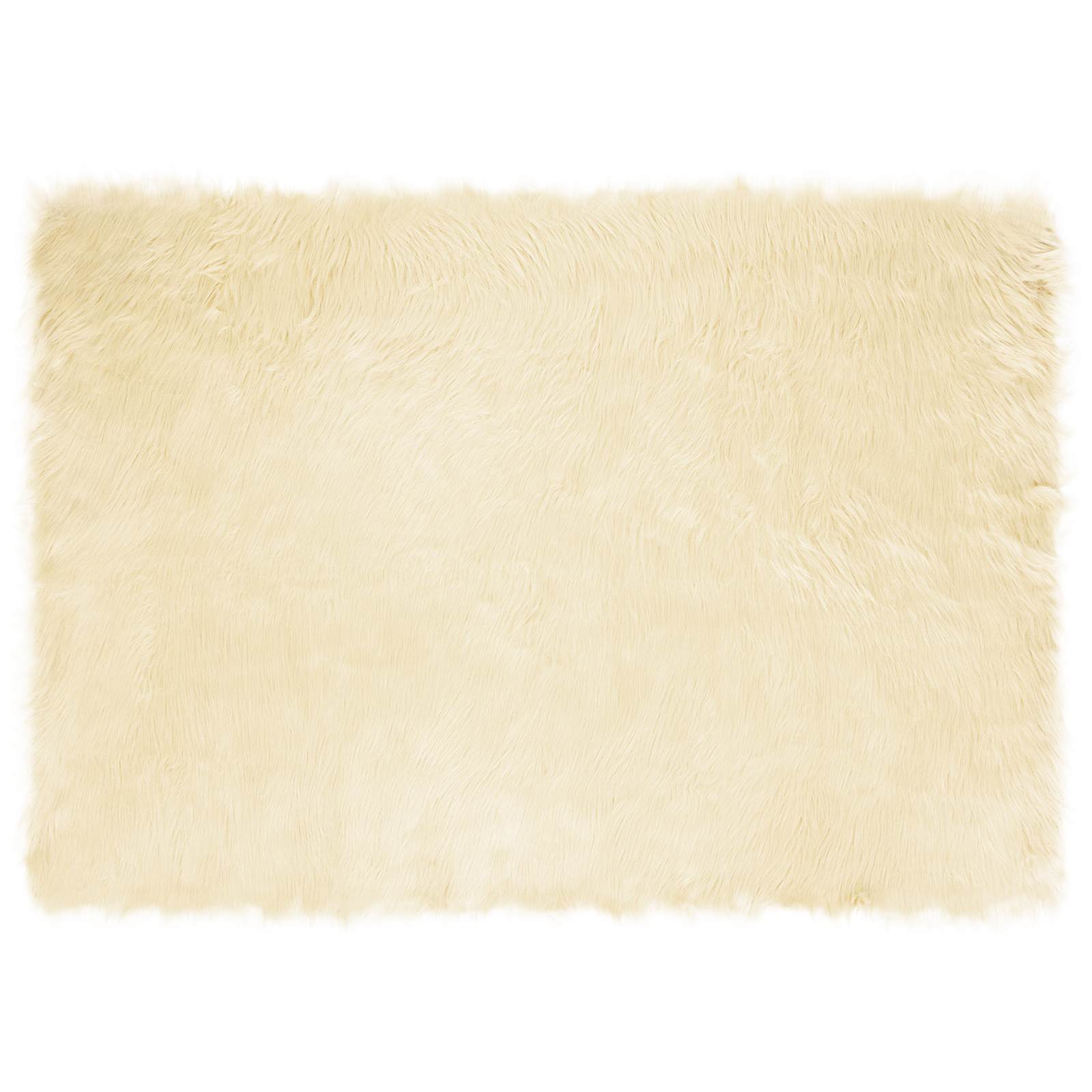 vidaXL Faux Sheepskin Rug TAFALLA Cream 160 x 230 cm Polyester 2
