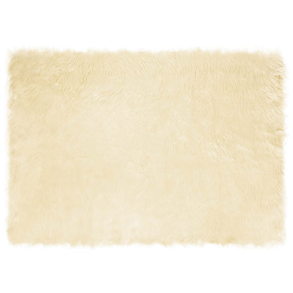 vidaXL Faux Sheepskin Rug TAFALLA Cream 160 x 230 cm Polyester 2