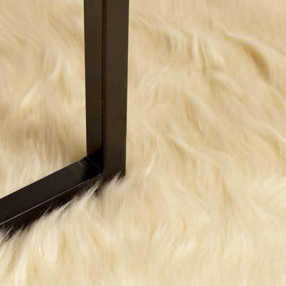 vidaXL Faux Sheepskin Rug TAFALLA Cream 200 x 200 cm Polyester 6