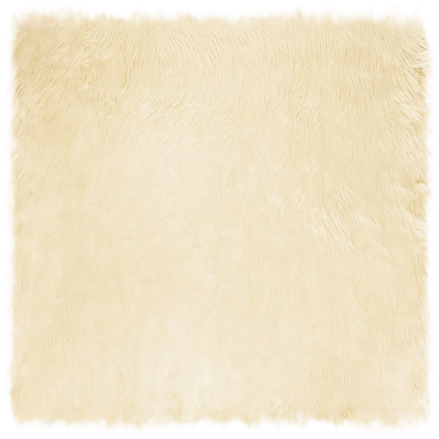 vidaXL Faux Sheepskin Rug TAFALLA Cream 200 x 200 cm Polyester 2