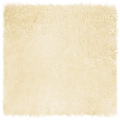 vidaXL Faux Sheepskin Rug TAFALLA Cream 200 x 200 cm Polyester 2