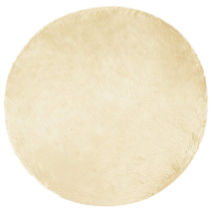 vidaXL Faux Sheepskin Rug TAFALLA Cream Ø 200 cm Polyester 2