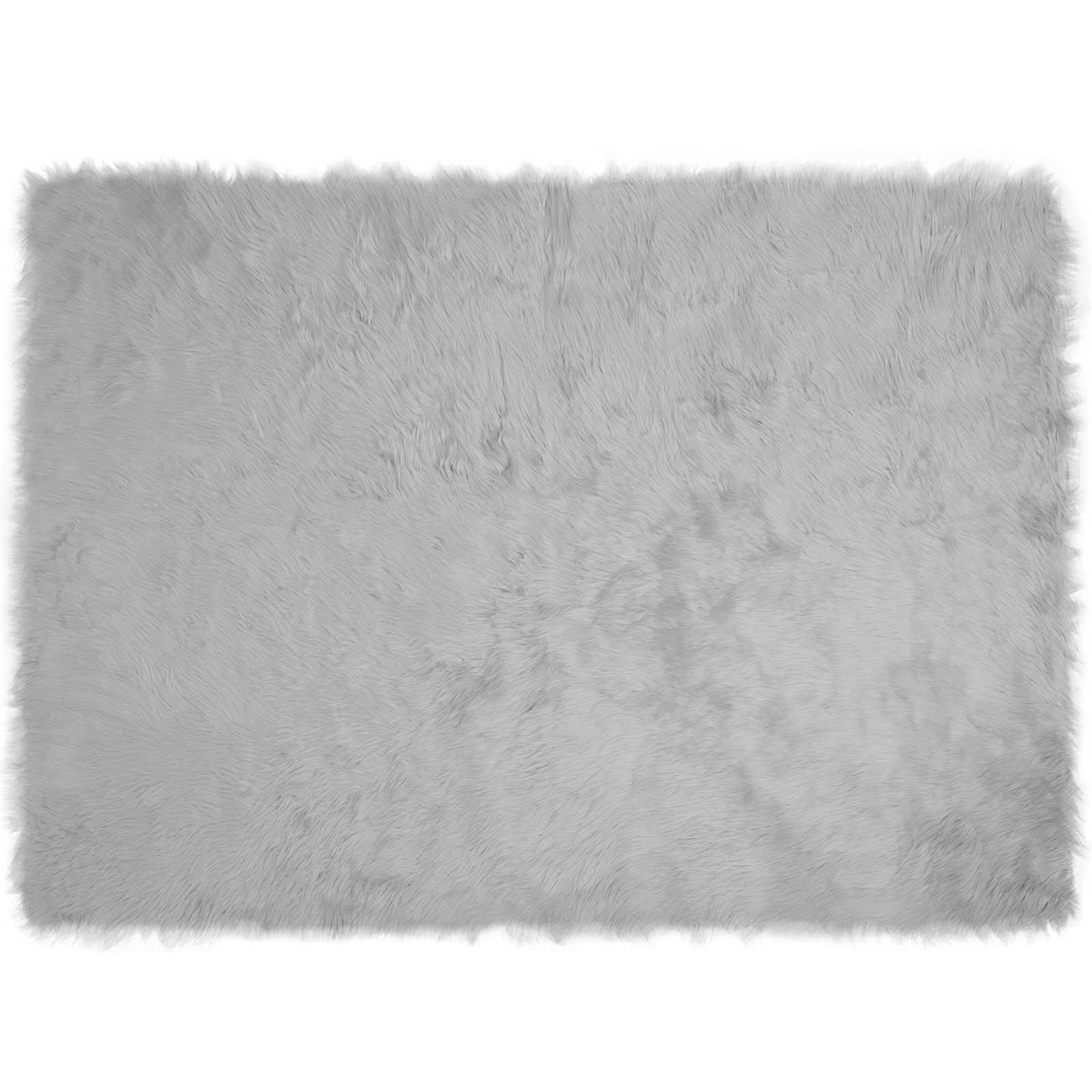vidaXL Faux Sheepskin Rug TAFALLA Grey 160 x 230 cm Polyester 2