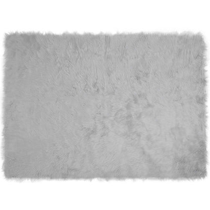 vidaXL Faux Sheepskin Rug TAFALLA Grey 160 x 230 cm Polyester 2