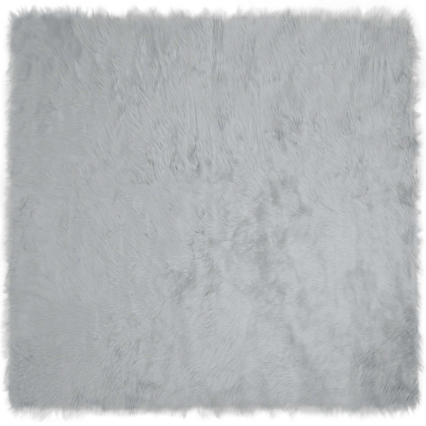 vidaXL Faux Sheepskin Rug TAFALLA Grey 200 x 200 cm Polyester 2