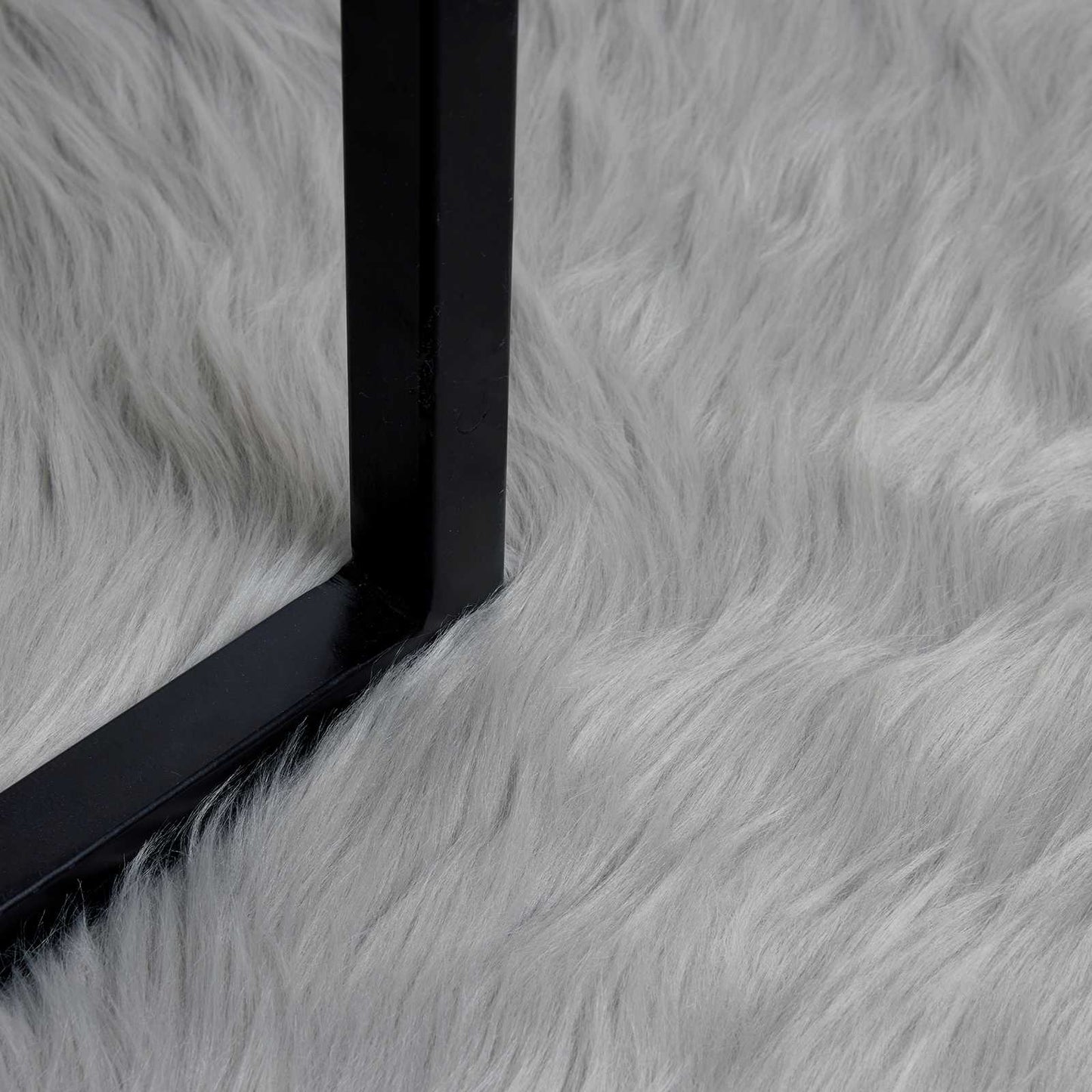 vidaXL Faux Sheepskin Rug TAFALLA Grey Ø 200 cm Polyester 6