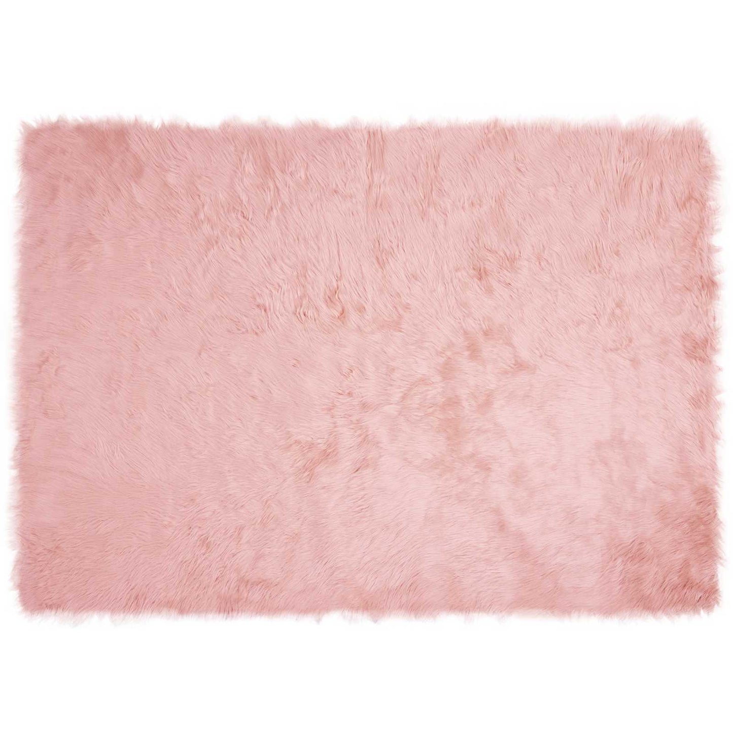 vidaXL Faux Sheepskin Rug TAFALLA Pink 140 x 200 cm Polyester 2