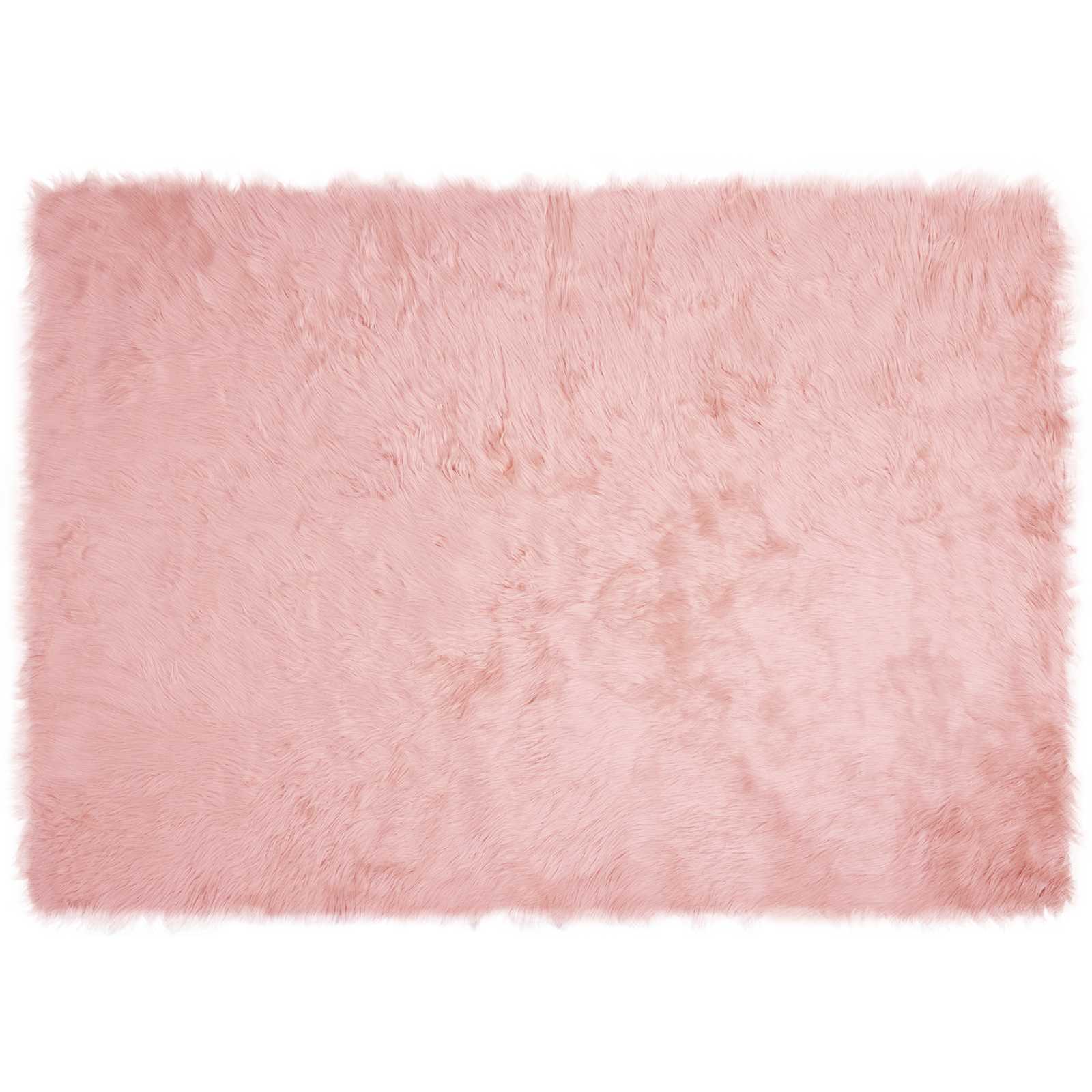 vidaXL Faux Sheepskin Rug TAFALLA Pink 140 x 200 cm Polyester 2