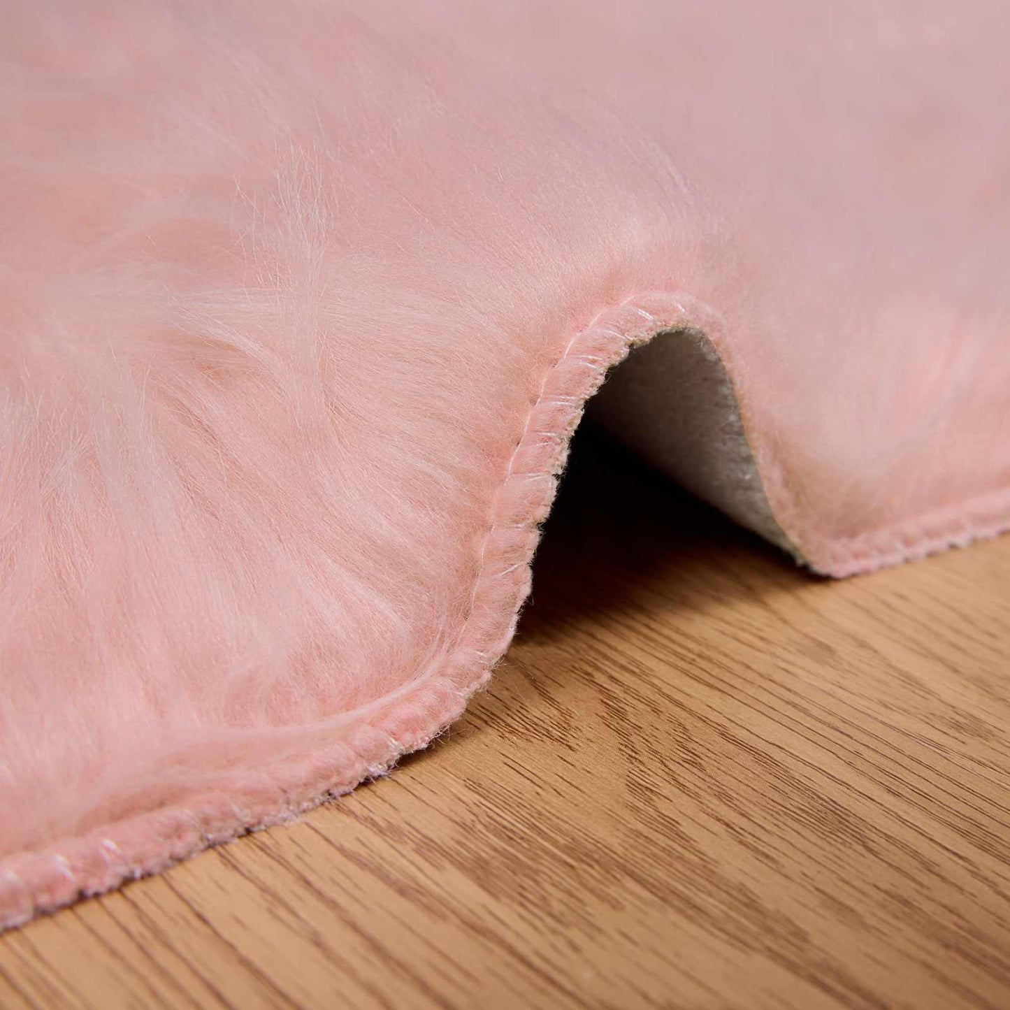 vidaXL Faux Sheepskin Rug TAFALLA Pink 160 x 230 cm Polyester 5