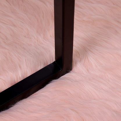 vidaXL Faux Sheepskin Rug TAFALLA Pink 160 x 230 cm Polyester 6