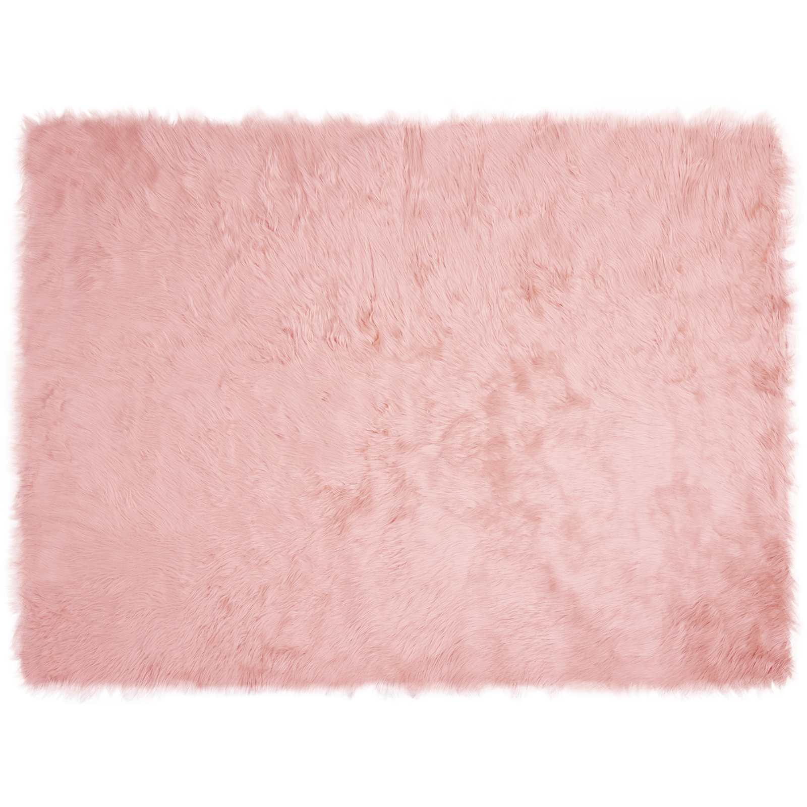 vidaXL Faux Sheepskin Rug TAFALLA Pink 160 x 230 cm Polyester 2