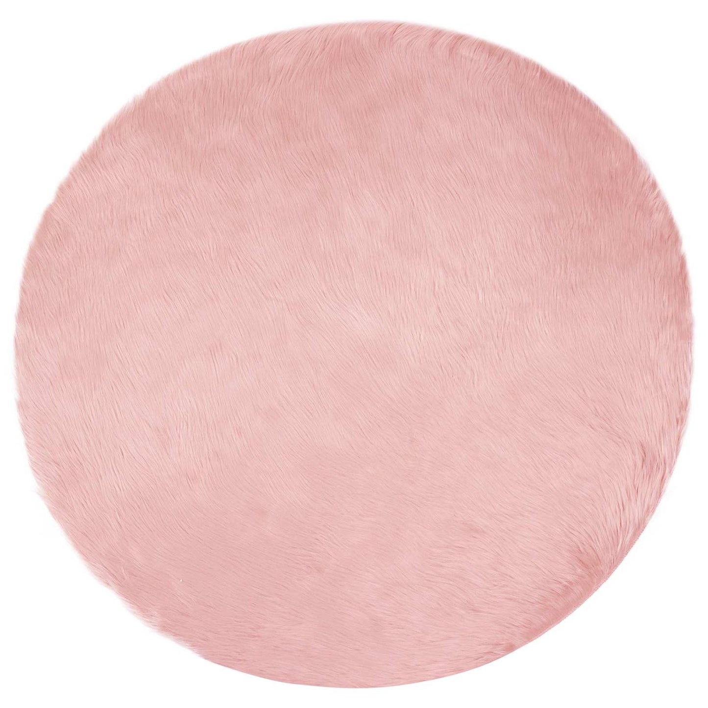 vidaXL Faux Sheepskin Rug TAFALLA Pink Ø 200 cm Polyester 2