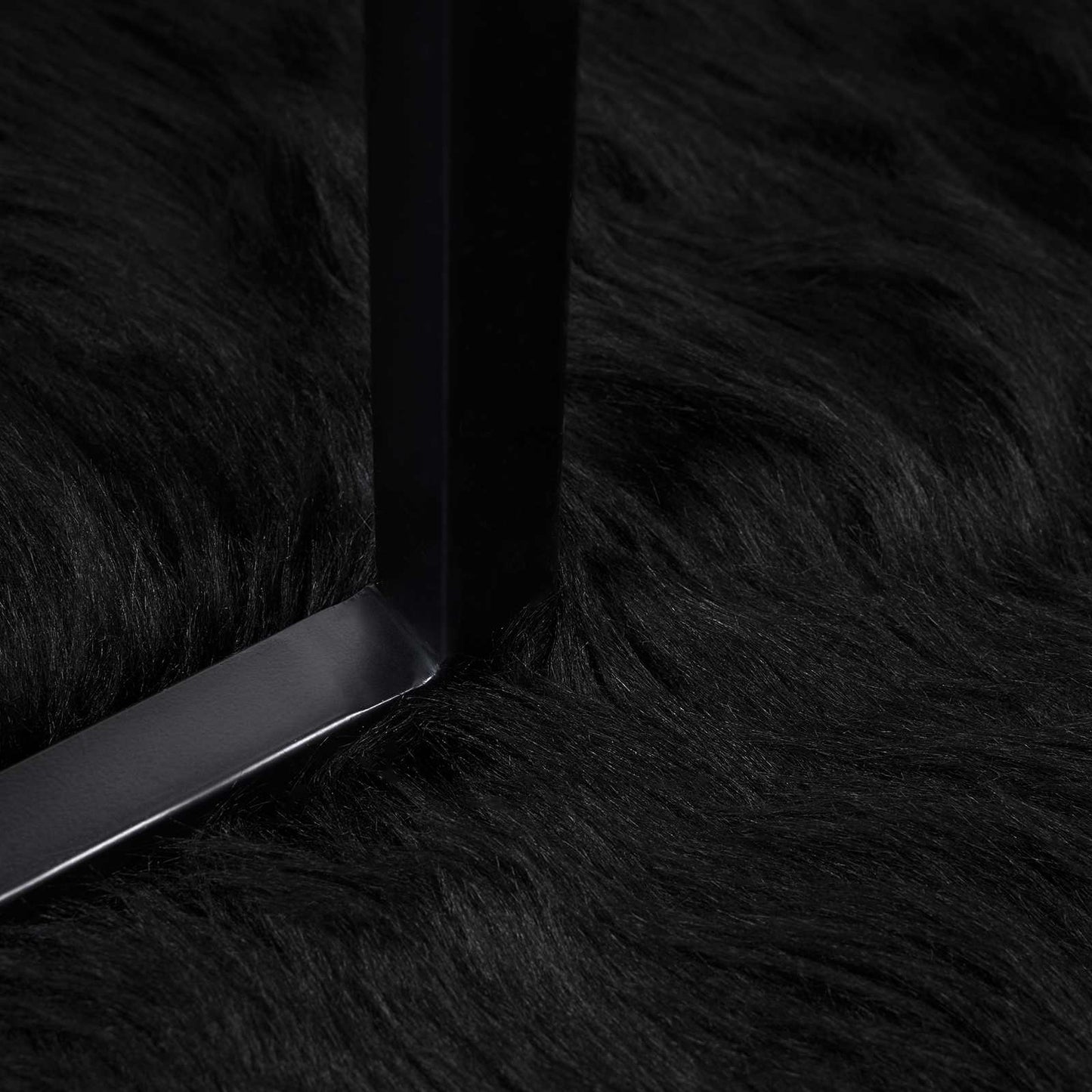 vidaXL Faux Sheepskin Rug TAFALLA Black 160 x 230 cm Polyester 5