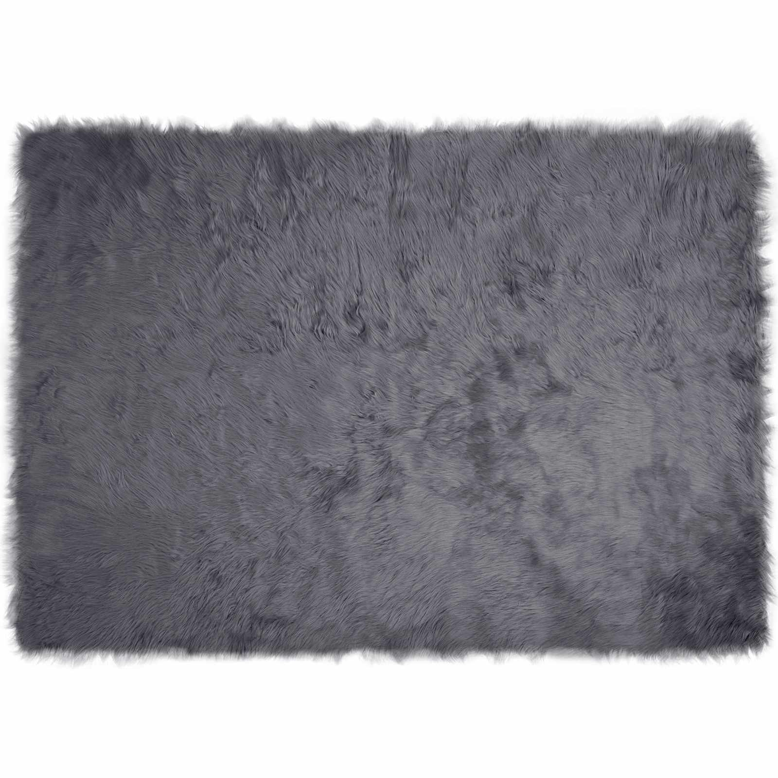 vidaXL Faux Sheepskin Rug TAFALLA Anthracite 160 x 230 cm Polyester 2