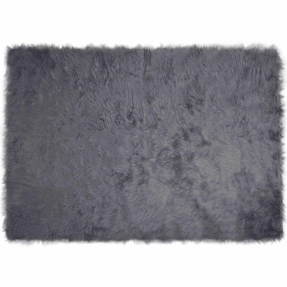 vidaXL Faux Sheepskin Rug TAFALLA Anthracite 160 x 230 cm Polyester 2