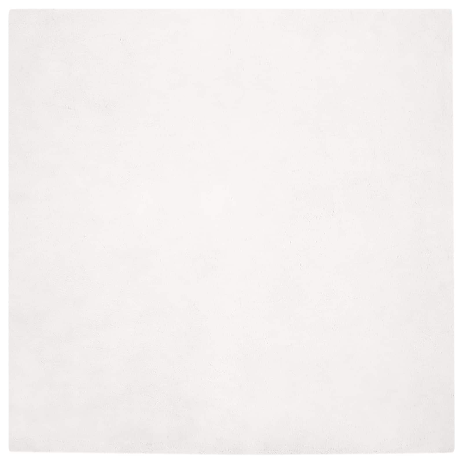 vidaXL Anti-Slip Faux Rabbit Fur Rug OLITE White 160 x 160 cm 2