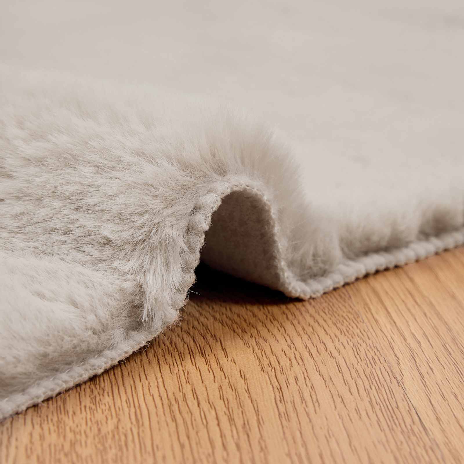 vidaXL Anti-Slip Faux Rabbit Fur Rug OLITE Beige 160 x 230 cm 5