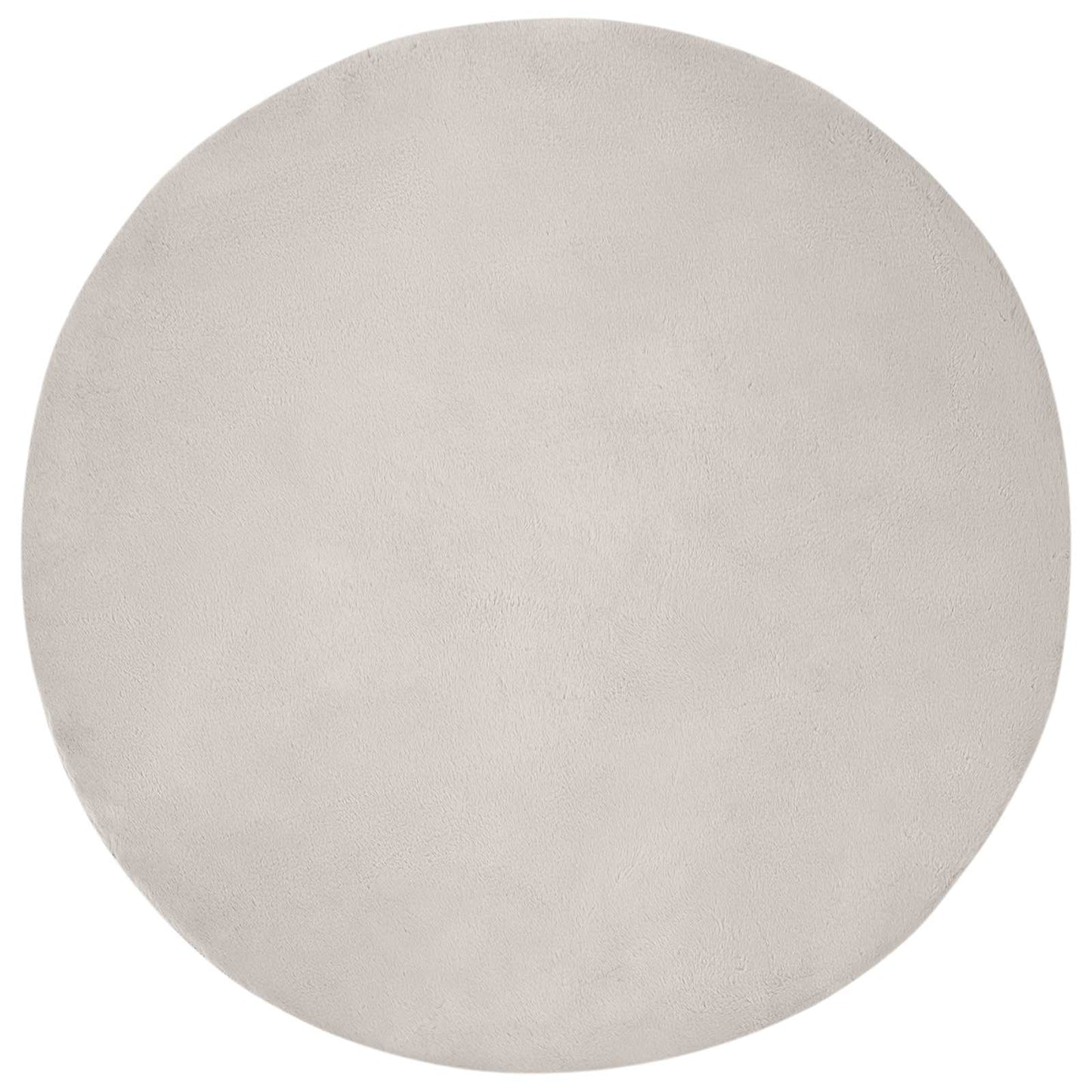 vidaXL Anti-Slip Faux Rabbit Fur Rug OLITE Beige Ø 200 cm Polyester 2