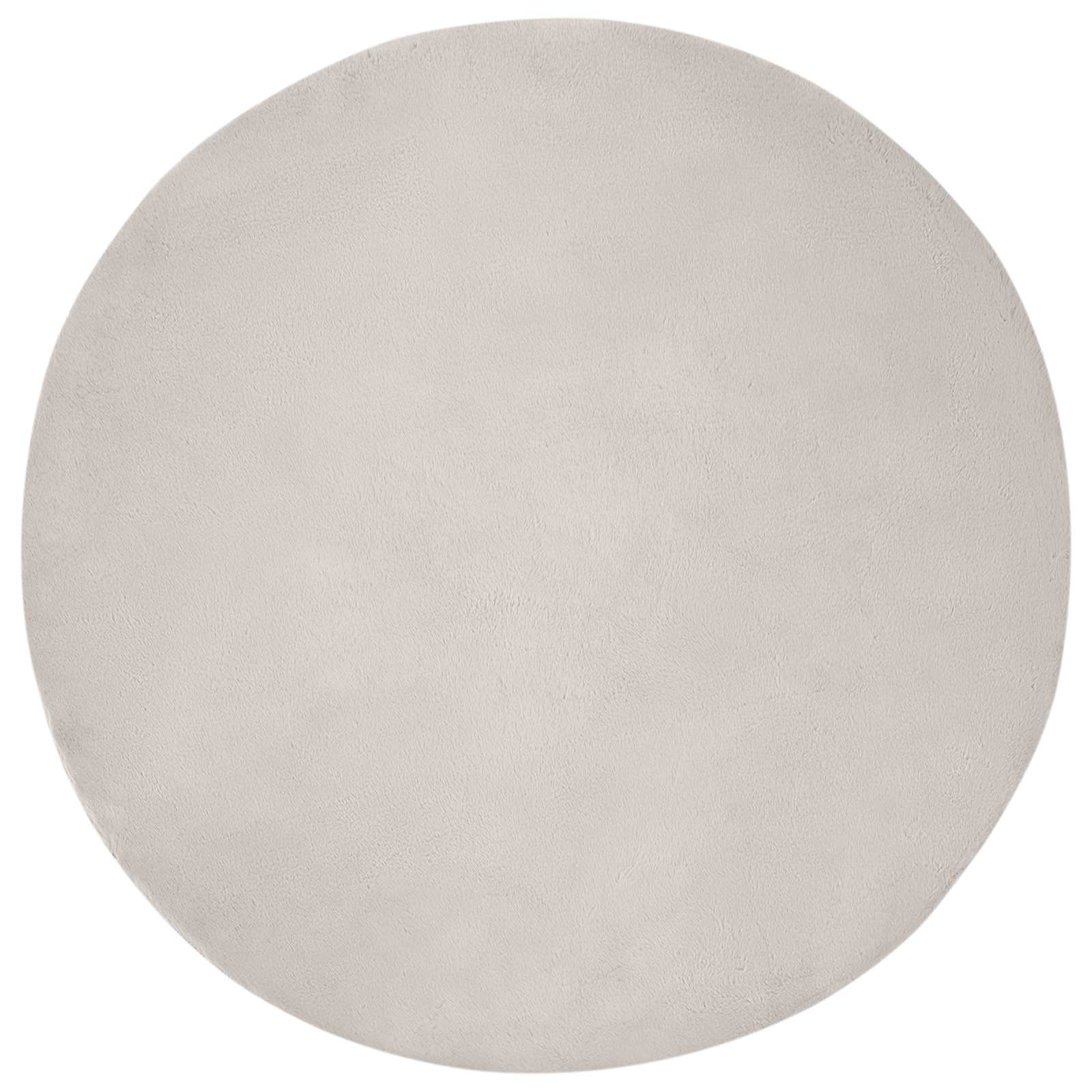 vidaXL Anti-Slip Faux Rabbit Fur Rug OLITE Beige Ø 200 cm Polyester 2