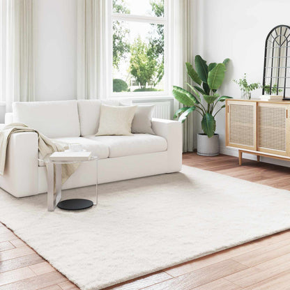 vidaXL Anti-Slip Faux Rabbit Fur Rug OLITE Cream 200 x 200 cm 1