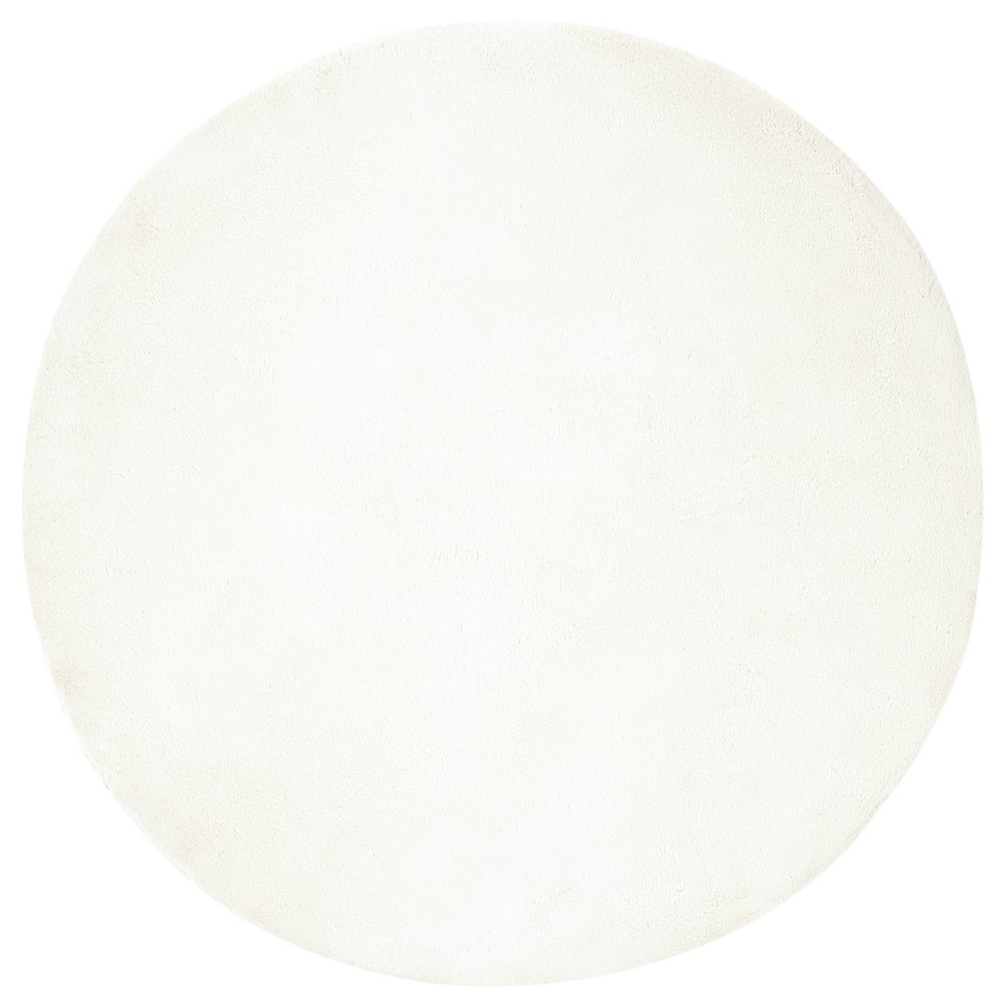 vidaXL Anti-Slip Faux Rabbit Fur Rug OLITE Cream Ø 200 cm Polyester 2