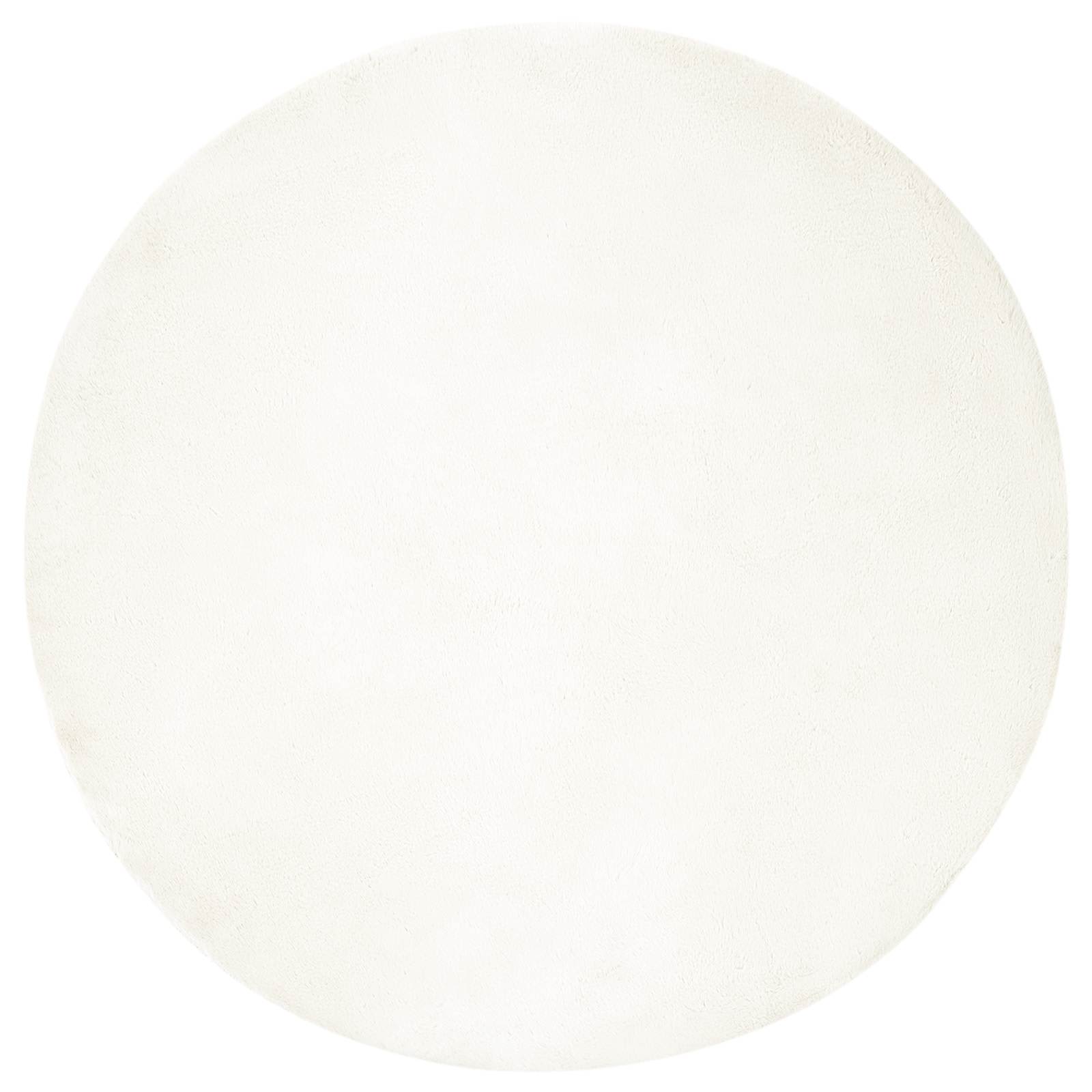 vidaXL Anti-Slip Faux Rabbit Fur Rug OLITE Cream Ø 200 cm Polyester 2
